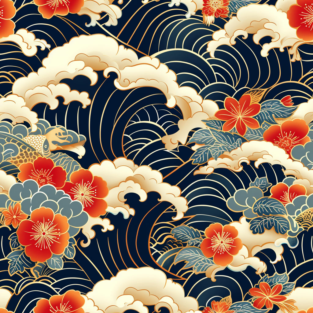 Japanese traditional pattern image