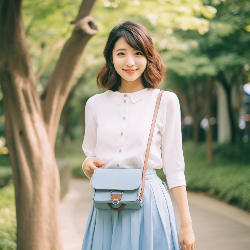 Japanese woman with fashion accessories