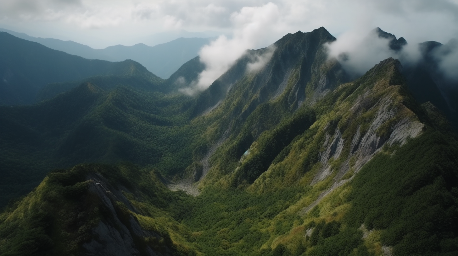 Stunning Japanese Mountain Formation