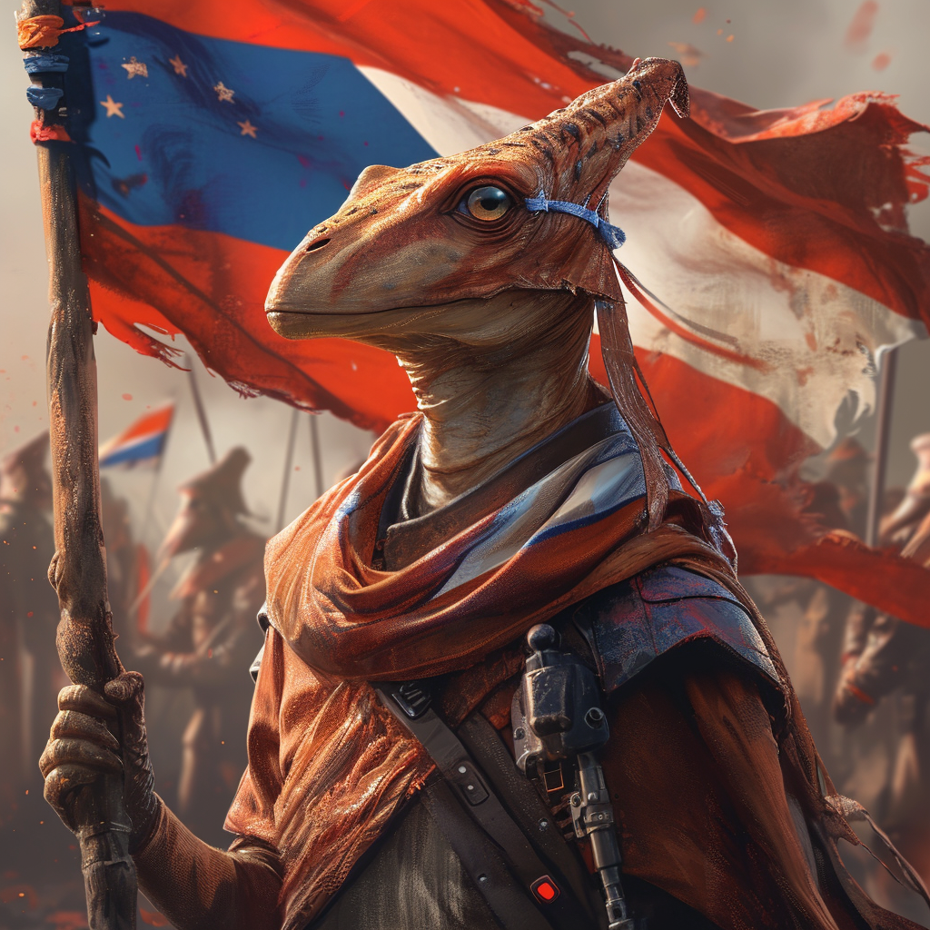 Jar Jar Binks with Netherlands Flag