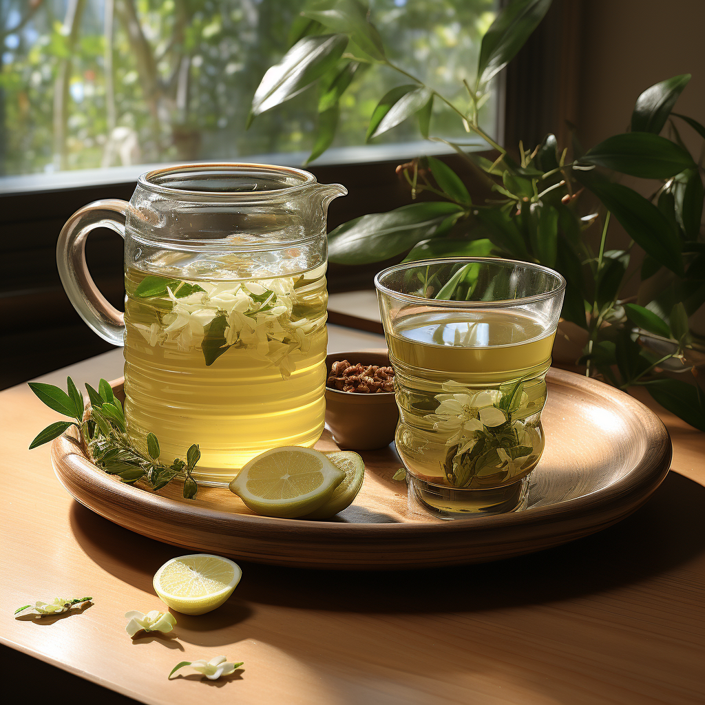 Refreshing and aromatic jasmine tea