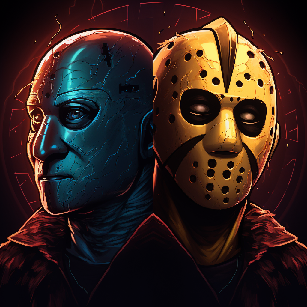 Jason and Freddy facing each other