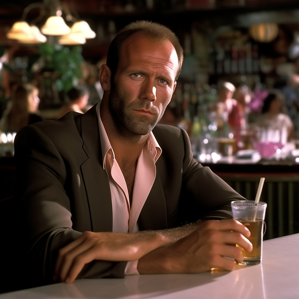 Jason Statham sitcom bar photo