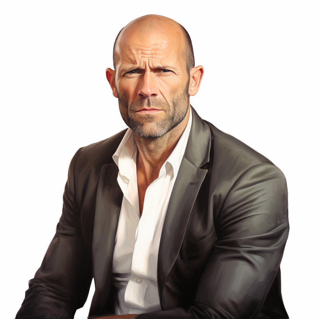 Jason Statham in realistic oil painting style