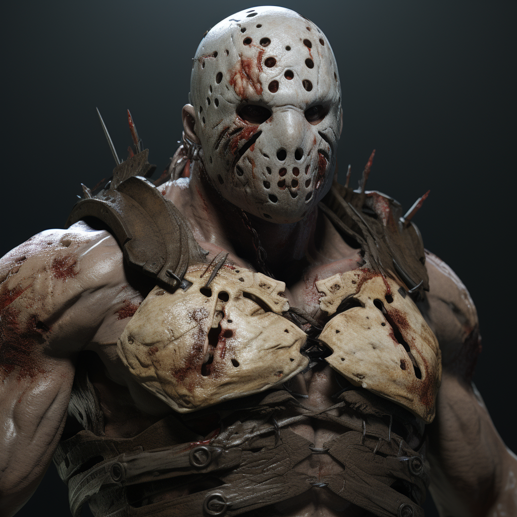 Realistic Jason Voorhees Muscle Bodybuilding Image