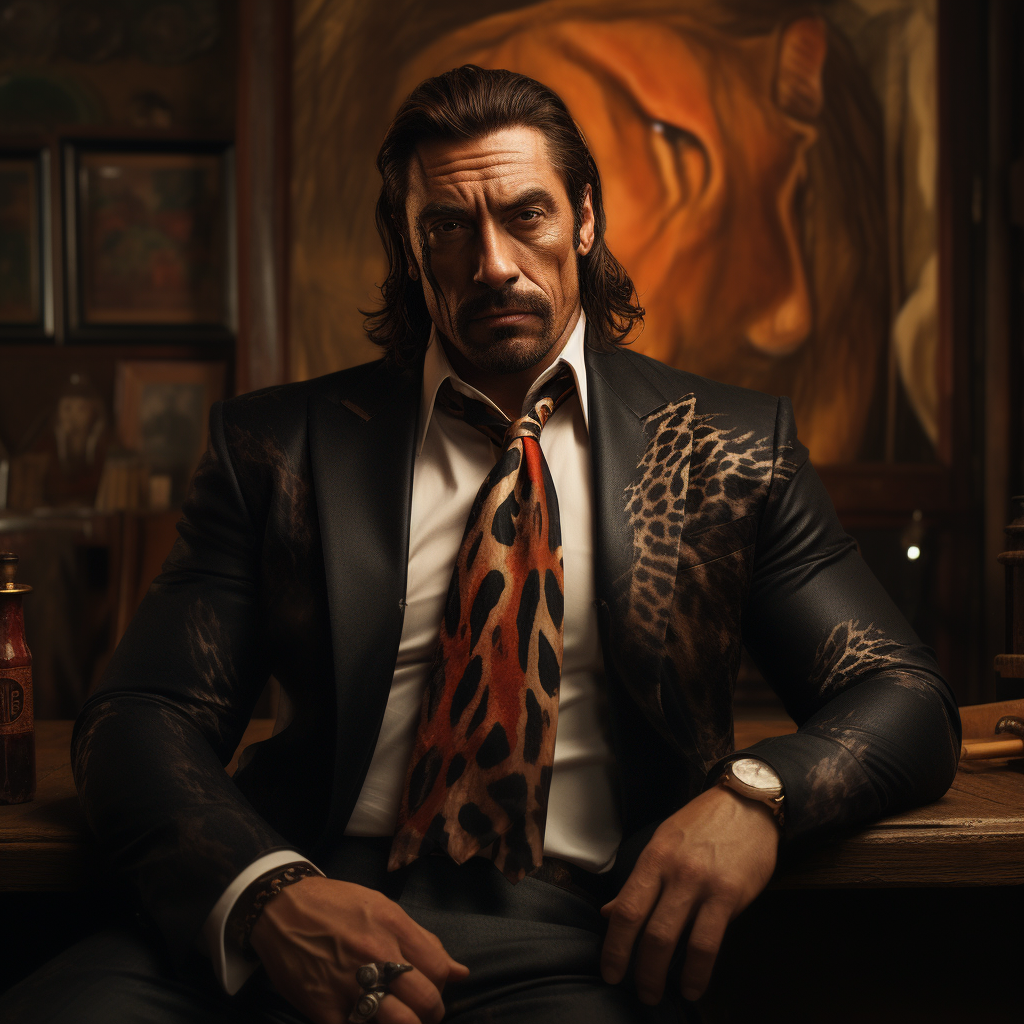 Javier Bardem as Kraven the Hunter in Marvel costume