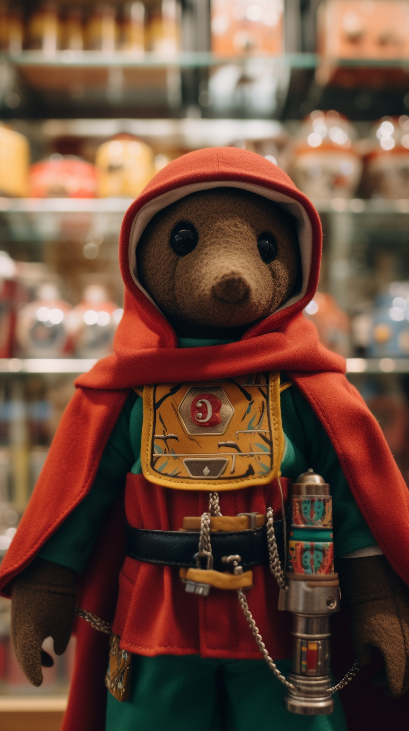 Jawa wearing Gucci in toy store