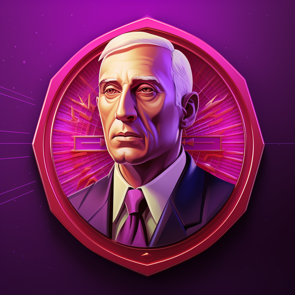 Jawaharlal Nehru Badge with Synthwave Vibes