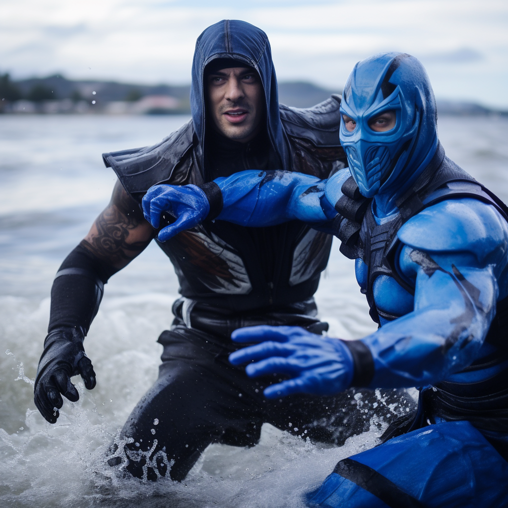 Jax Taylor Surfing Sub Zero Mortal Kombat