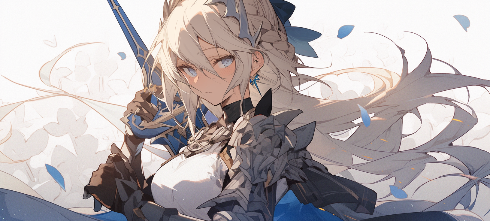 Jeanne from Fate posing with a sword