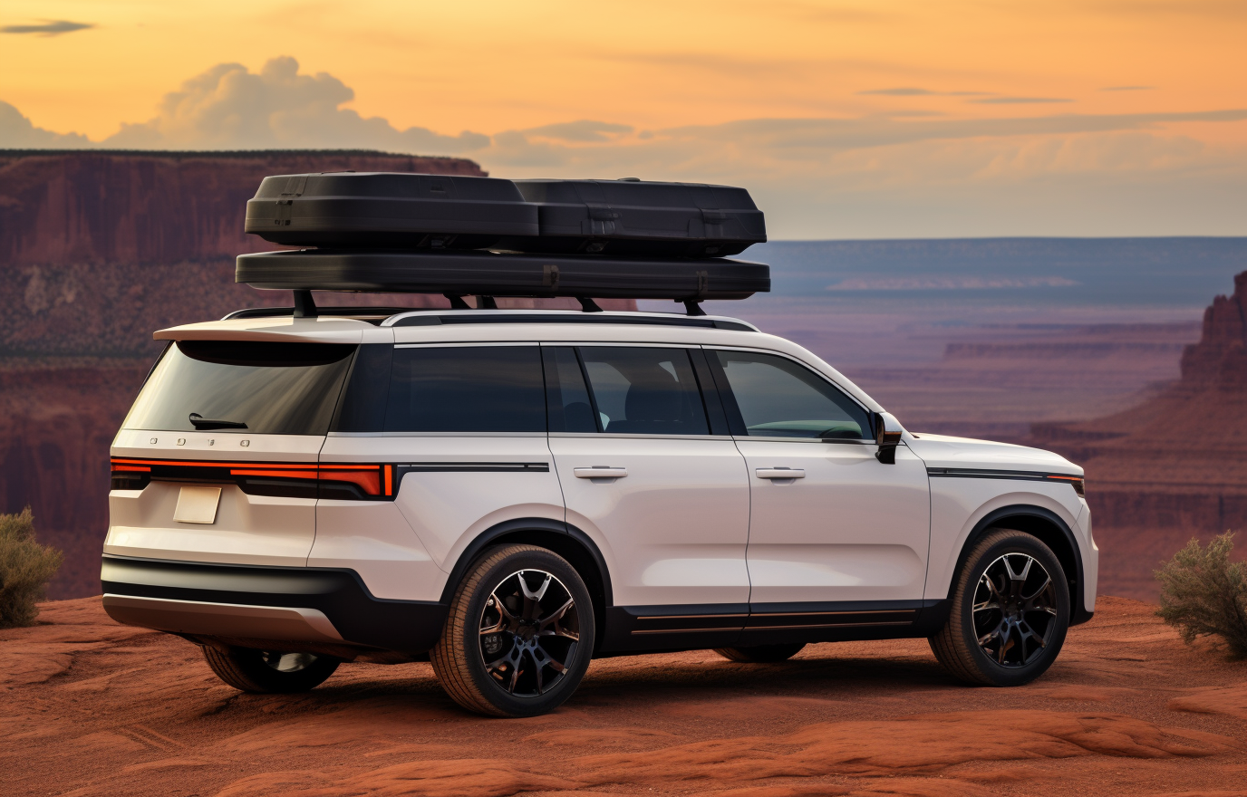 White Jeep Grand Wagoneer with Wood Grain Decal