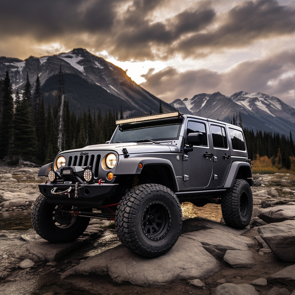 Jeep Wrangler JK with Silver Fenders