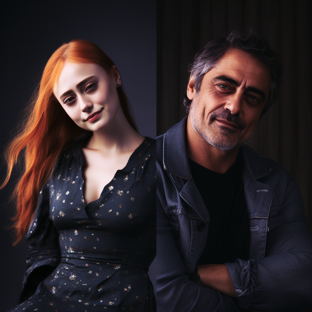 Jeffrey Dean Morgan flirting with Sophie Turner  photo