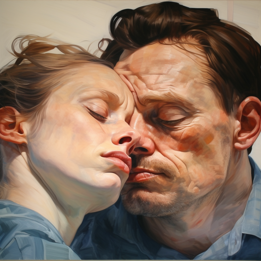 Artistic collaboration between Jenny Saville and Lucien Freud