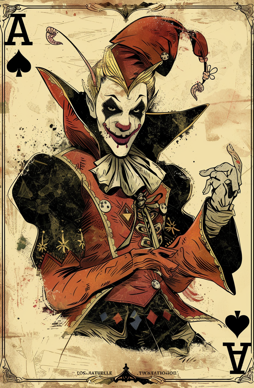 Psychedelic Jester Playing Cards Artwork