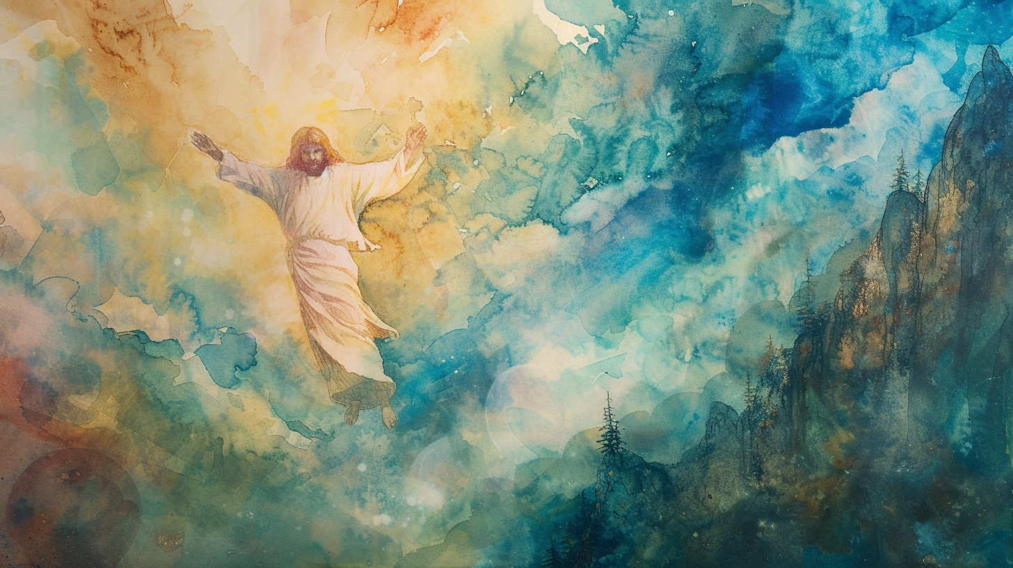 Jesus Ascending to Heaven Artwork