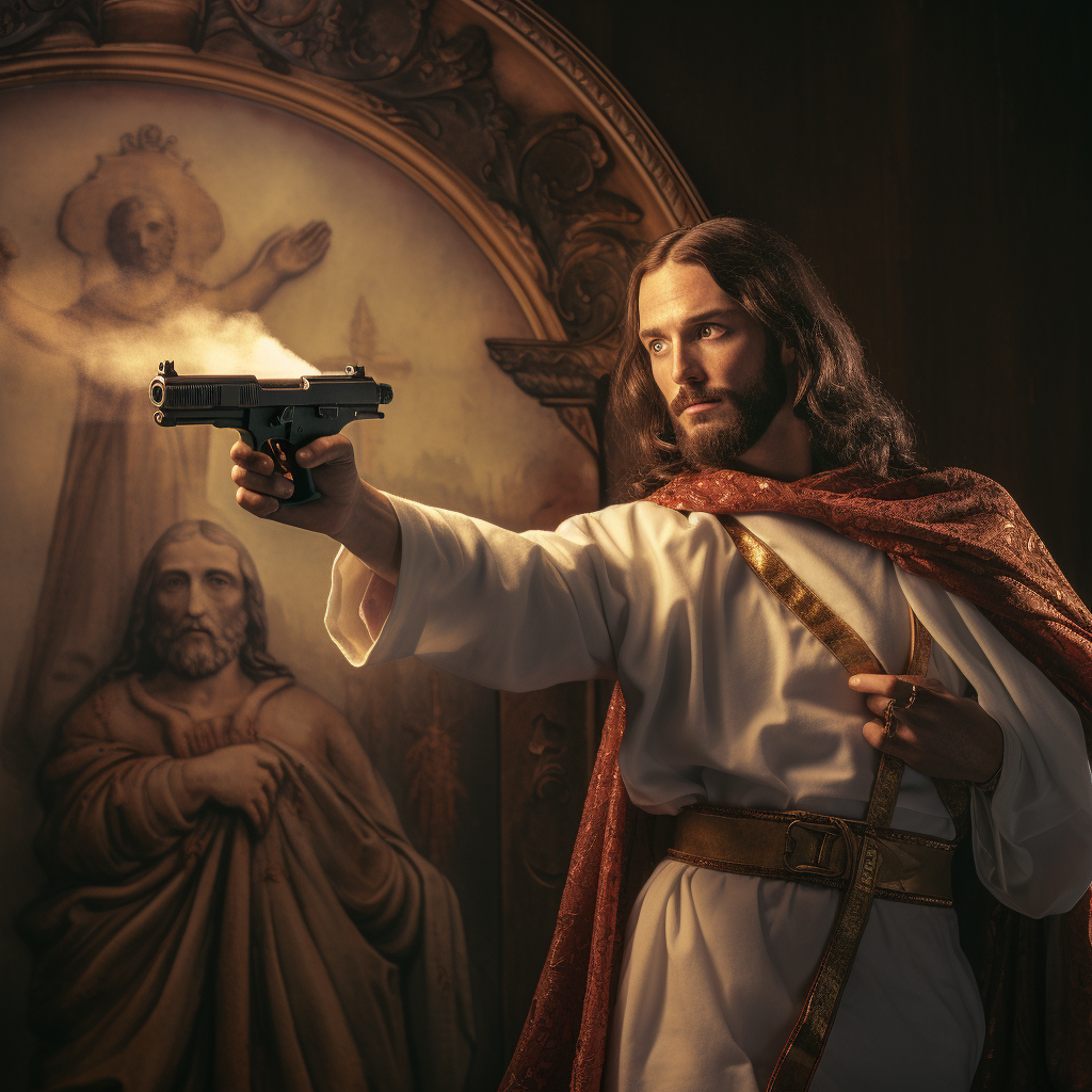 Crucifixion of Jesus on a Glock