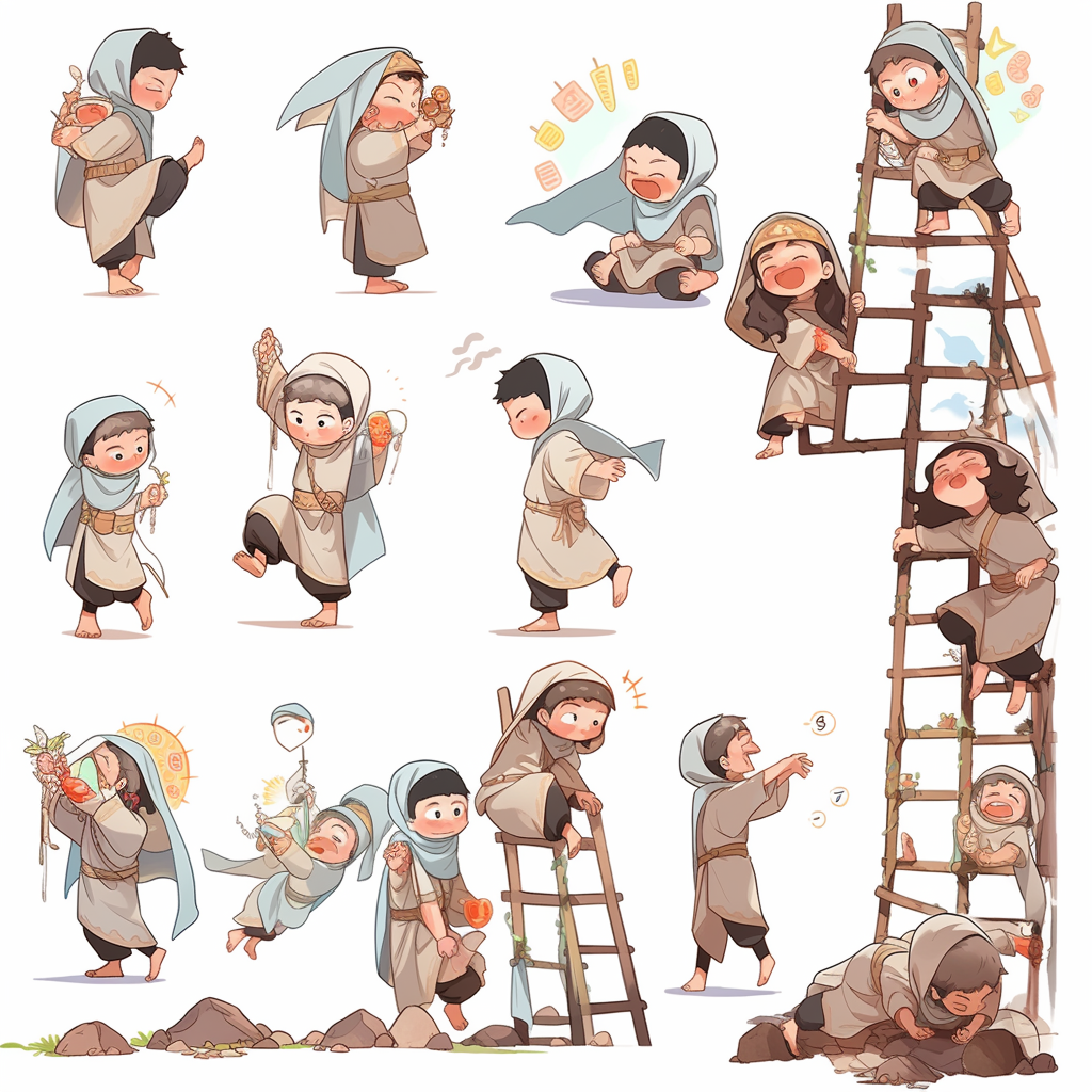 Cute Jesus and Me Climbing Image