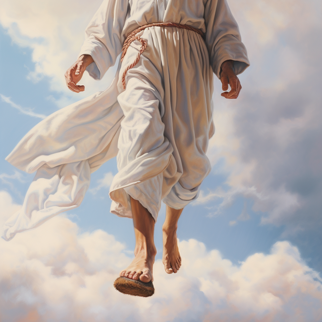 Close-up of Jesus' Ascending Feet