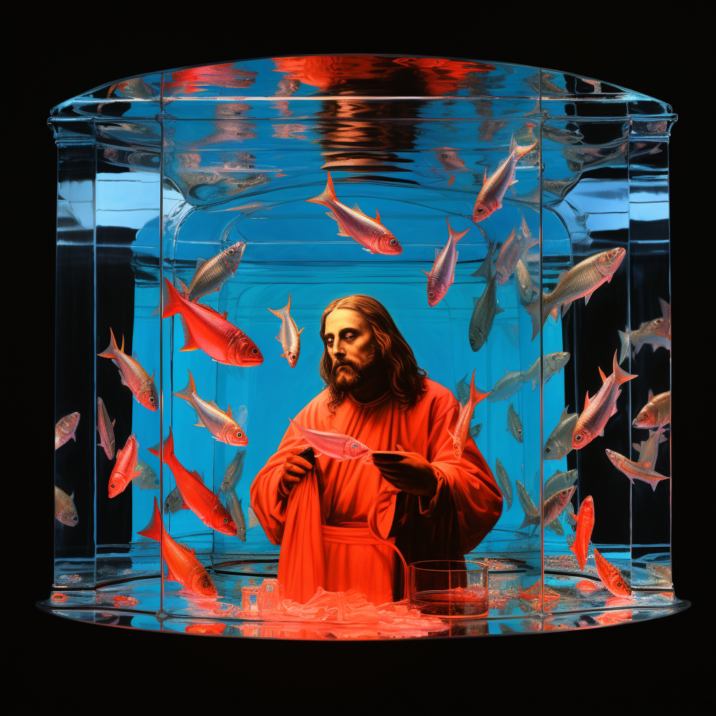 Artwork of Jesus and the Fishes