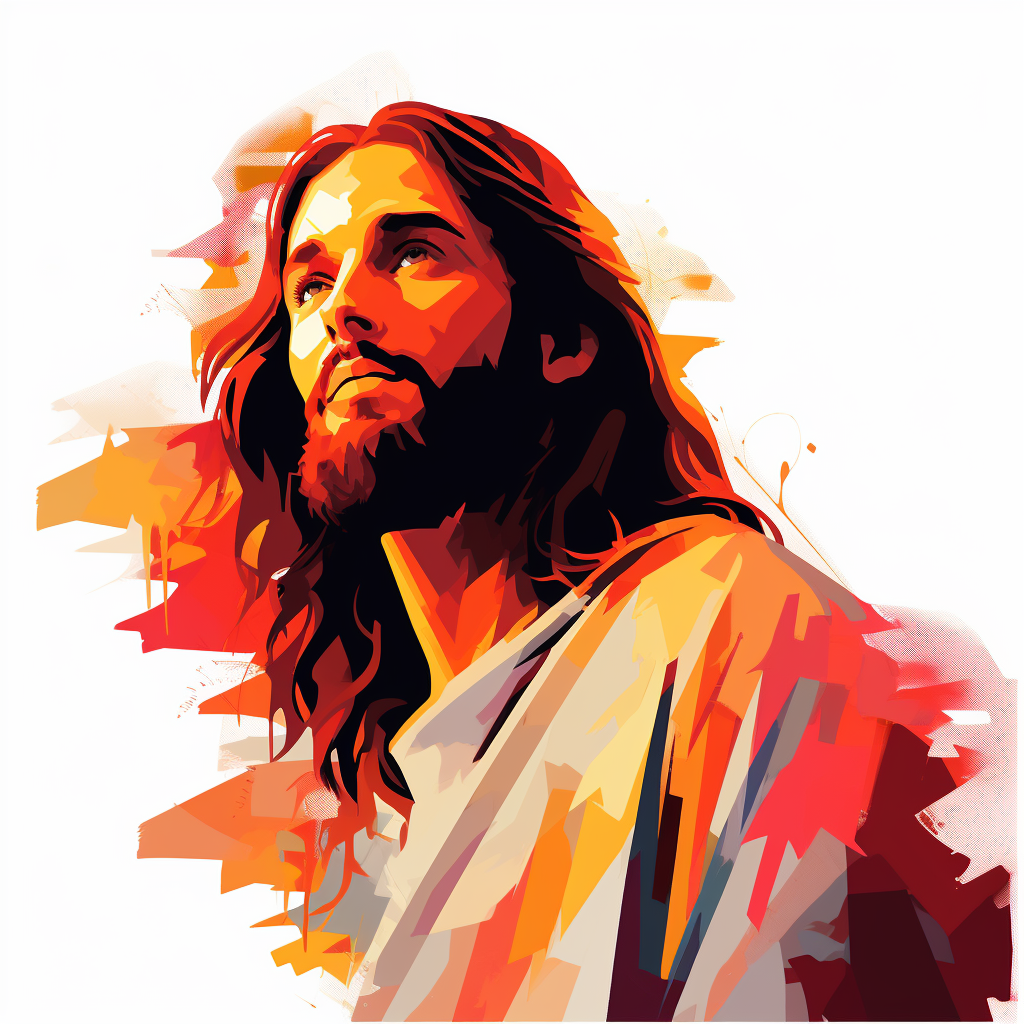 Simple and Realistic Jesus Vector Art