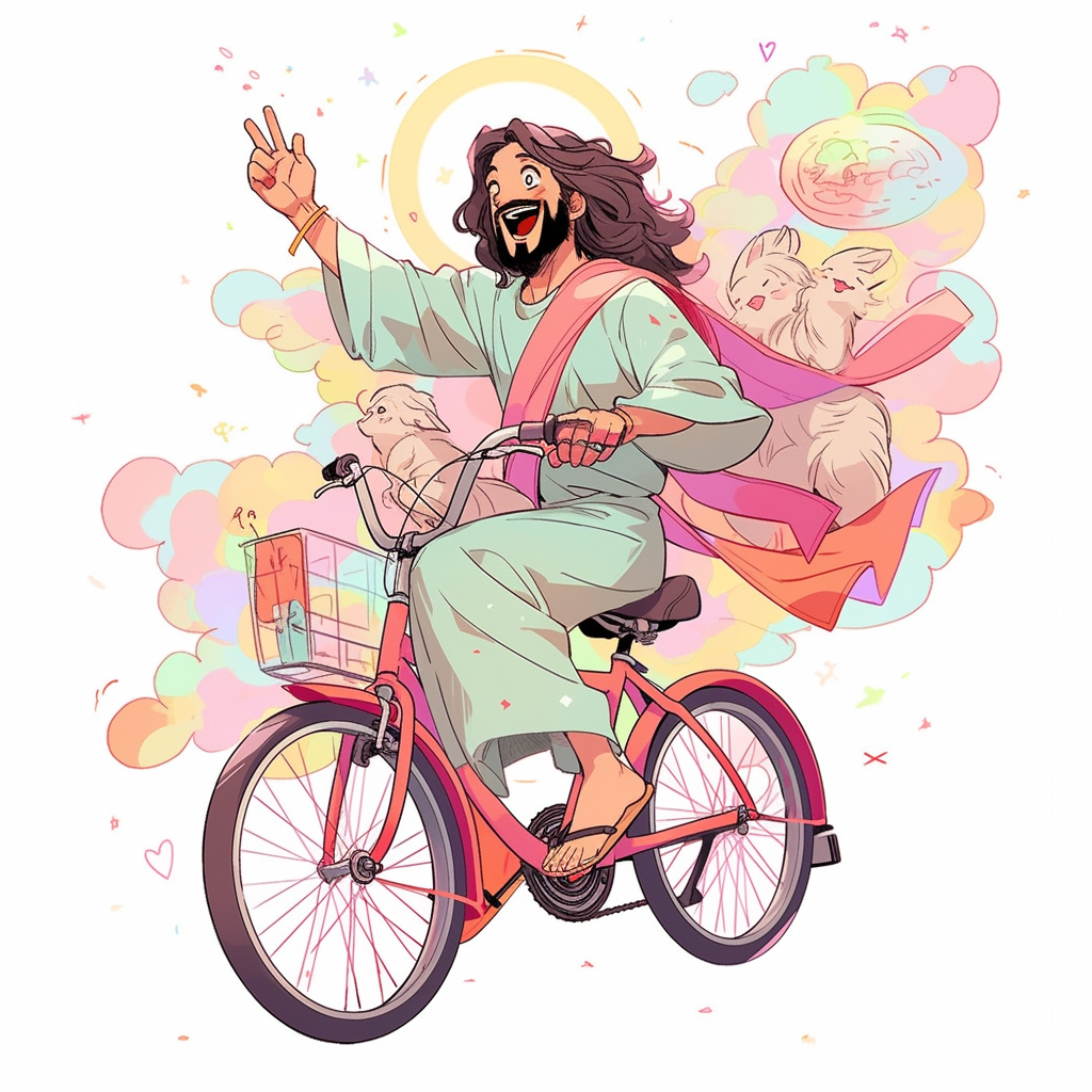 Jesus Bike Adventure Character Poses