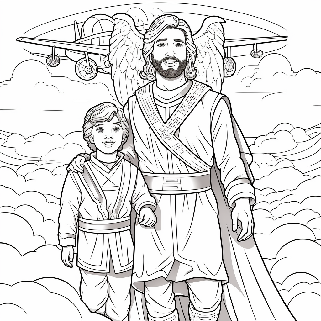 Cartoon image of Jesus holding Pontius Pilot