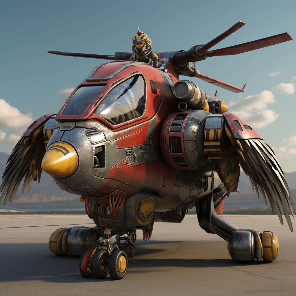 Jet the Hawk force helicopter in HD 8K