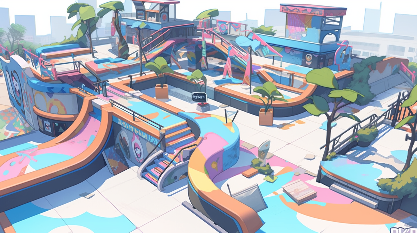 Colorful Jet Set Radio Skate Park