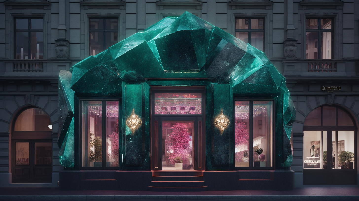 Jewellery store with tourmaline facade