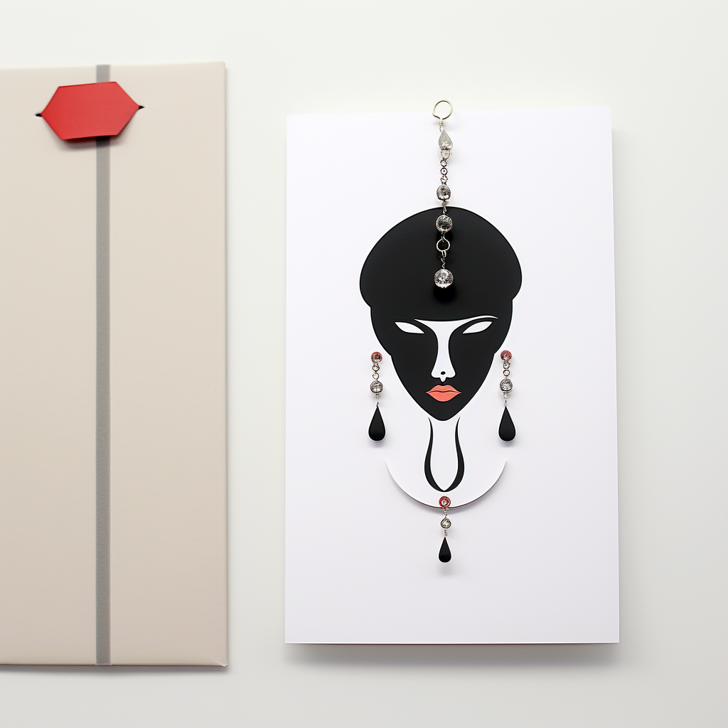 Minimalistic Jewelry Card for Earrings