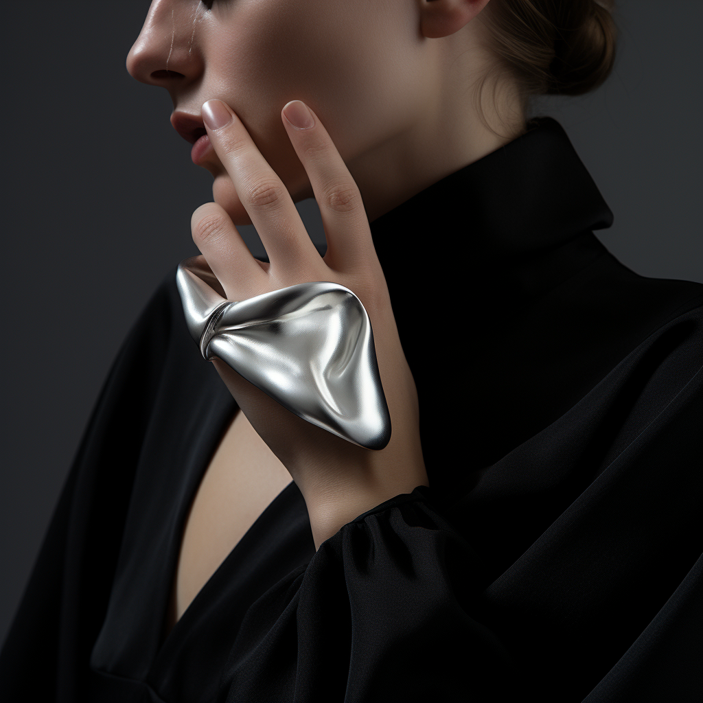 Modern Abstract Jewelry Collection Inspired by Michelangelo's Creation of Adam