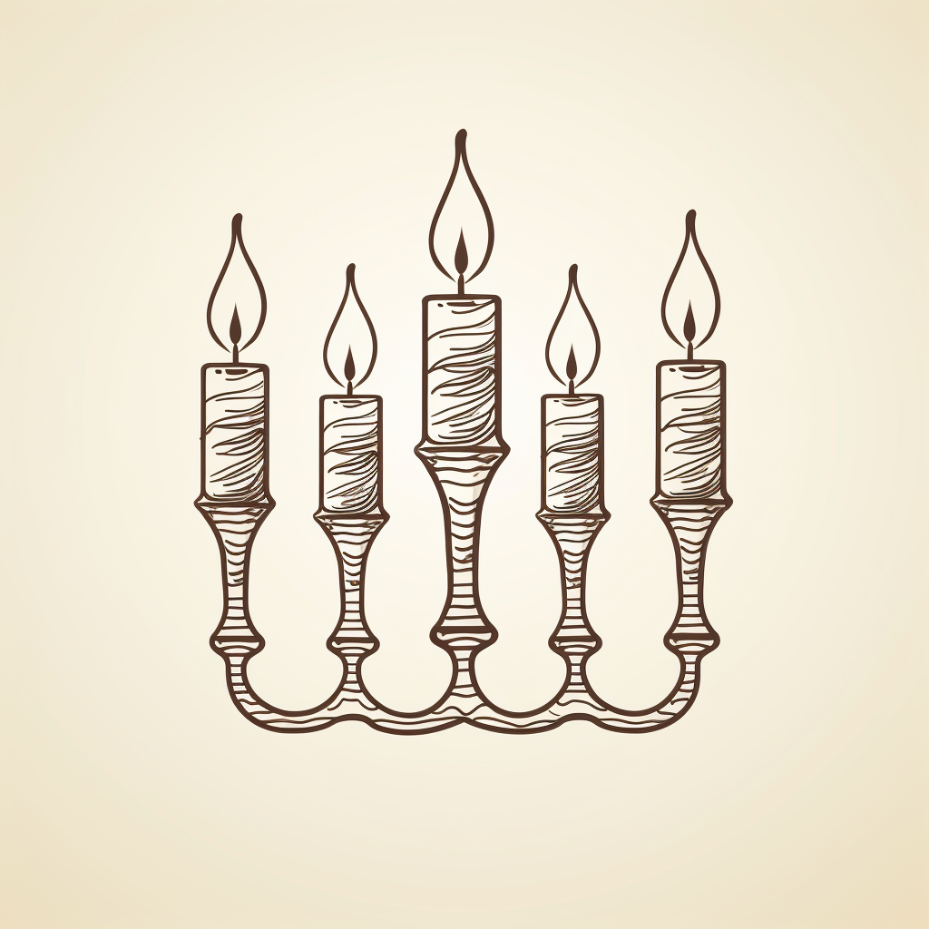 Beautiful Jewish Menorah with 9 Candles