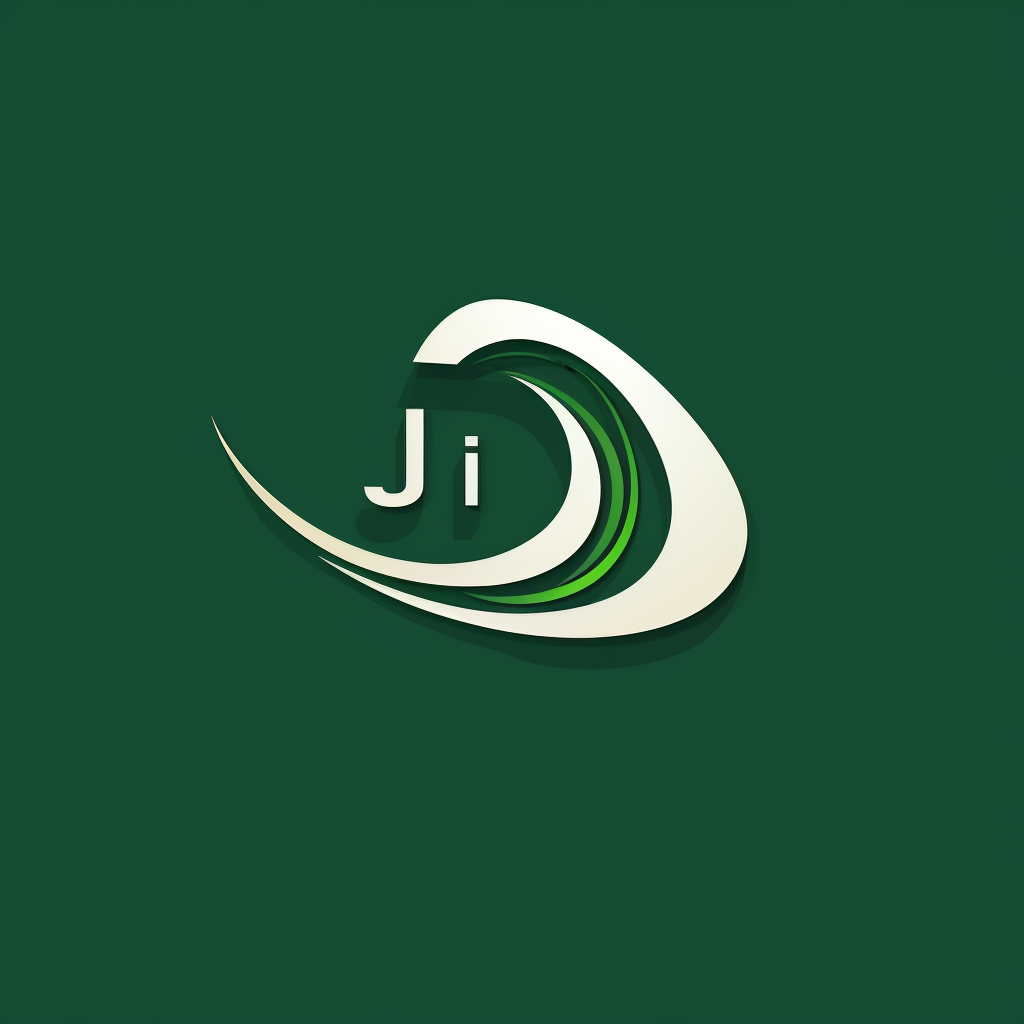 Ji Text Logo with Green Theme