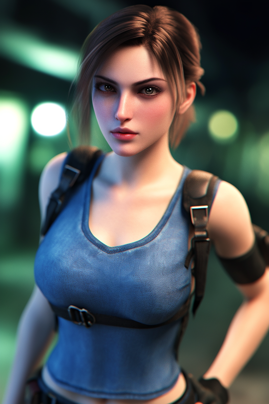 Jill Valentine in stunning outfit