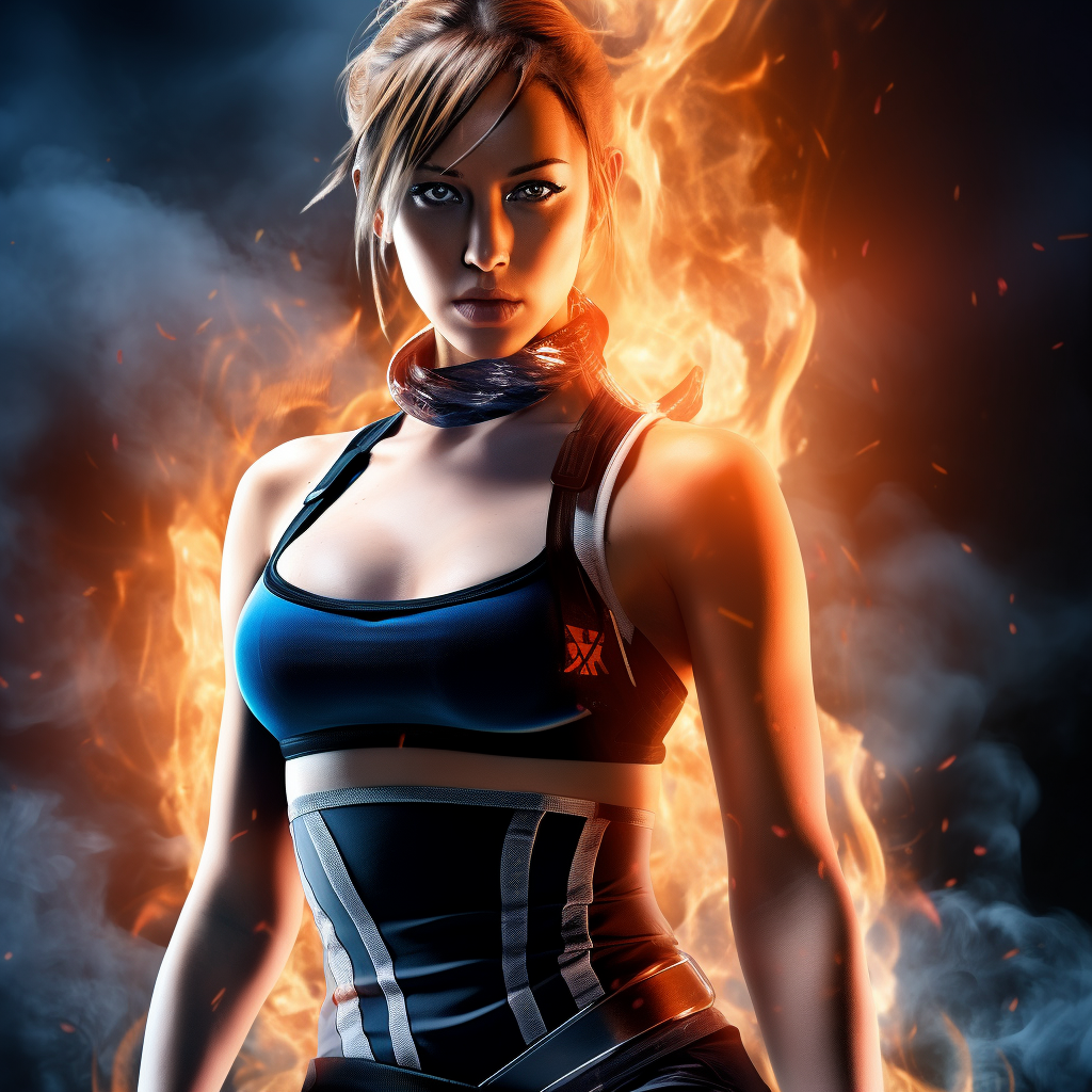 Jill Valentine in dark smoke - Resident Evil