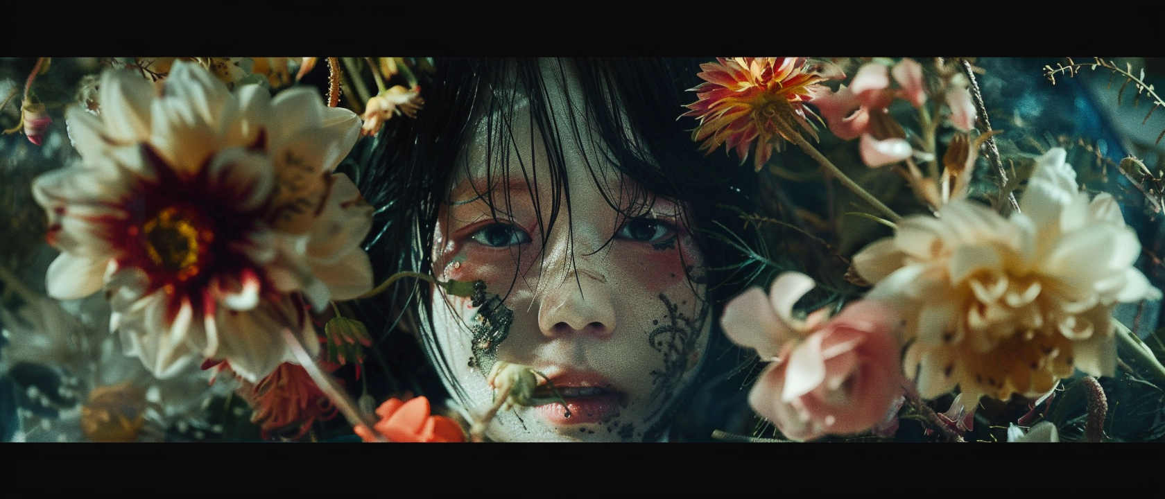 Scary Jinju Ito inspired flower girl