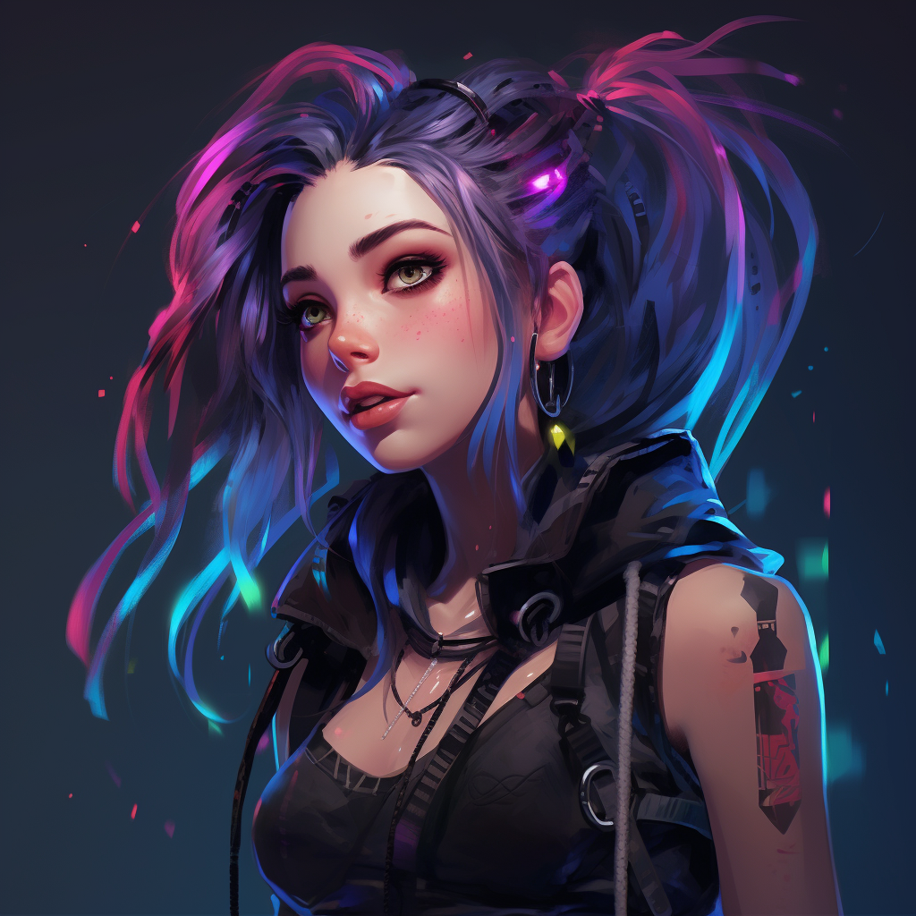 Jinx in Spiderverse style