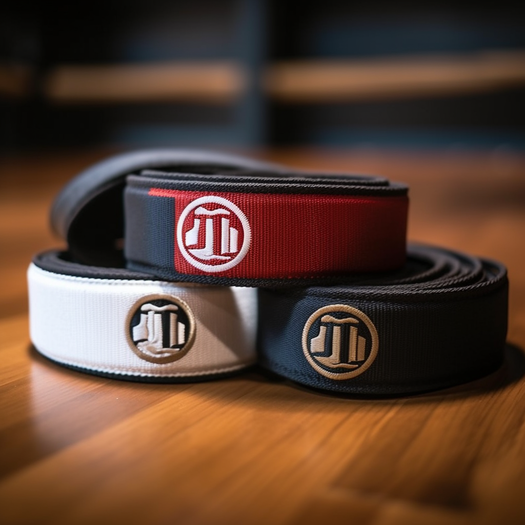 Minimalist jiu-jitsu logo belts