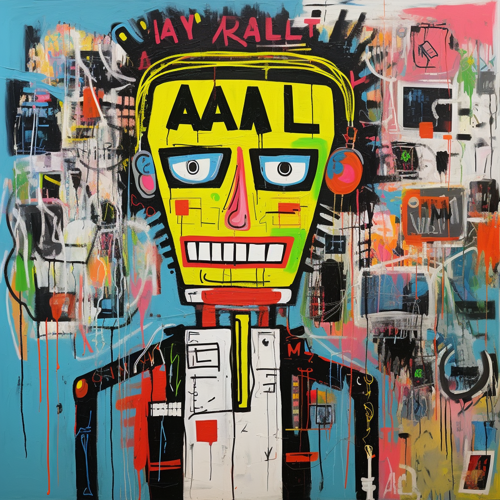 Jean-Michel Basquiat style job security poster