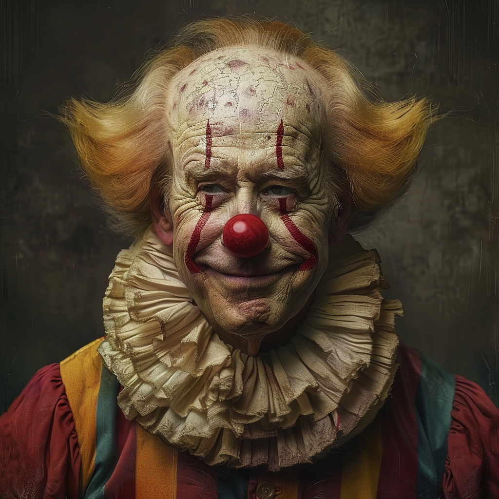 Joe Biden Clown Transformation Image