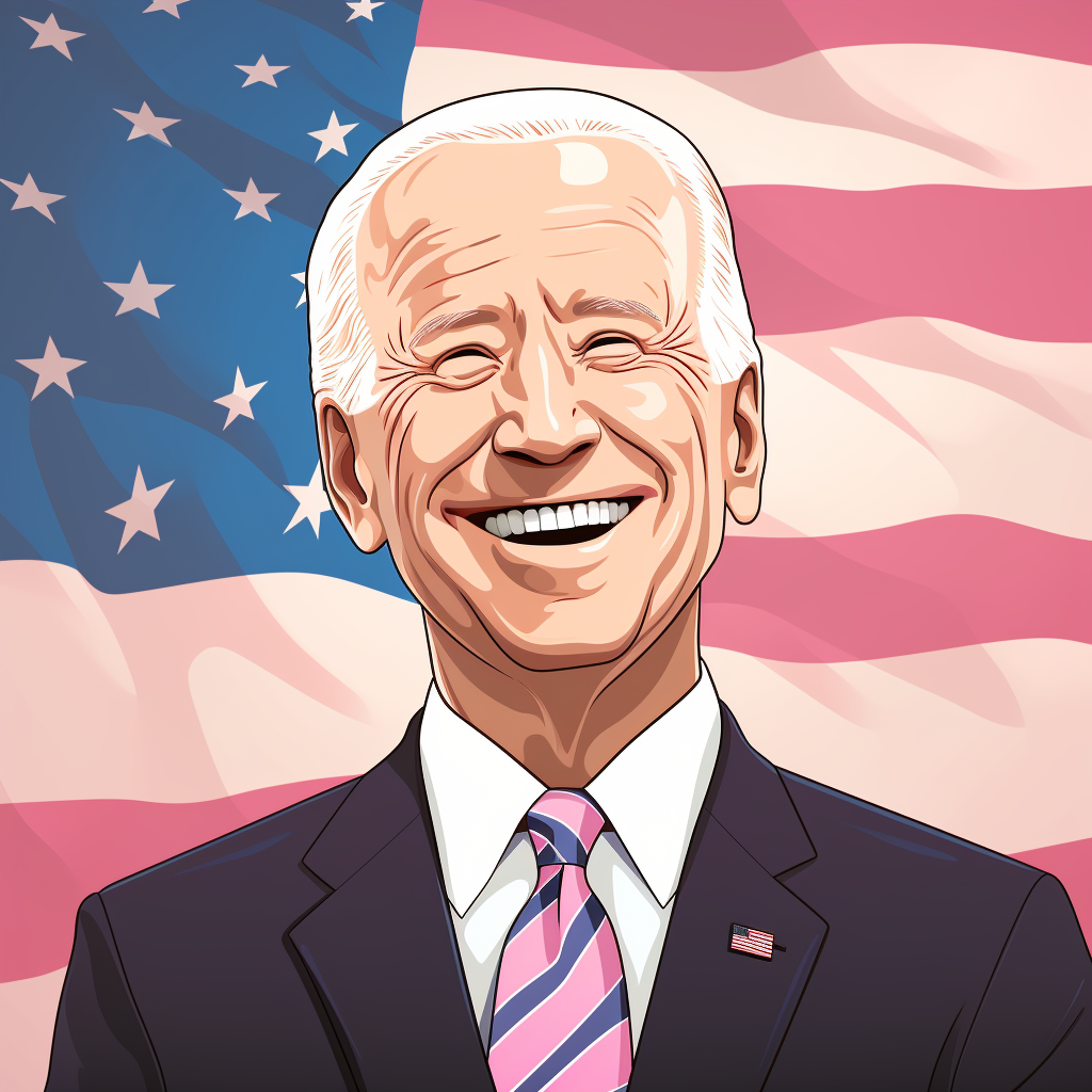 Illustrated image of Joe Biden