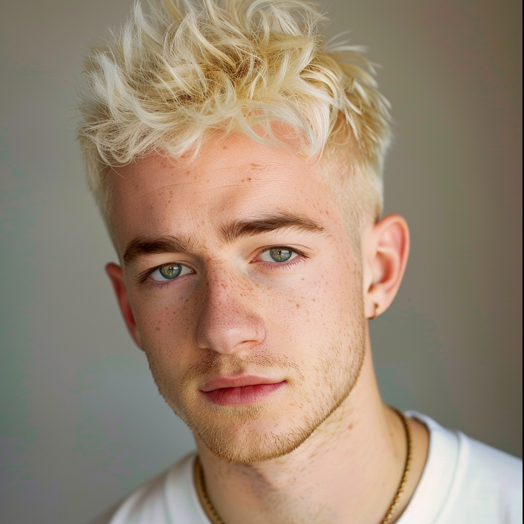 Young blonde model Joe Mazzello