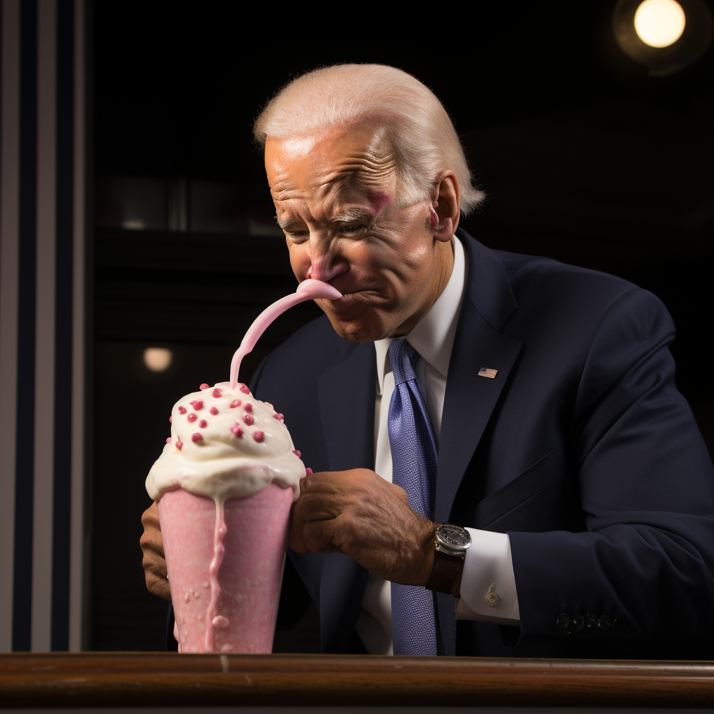 Joe Biden spills milkshake in hilarious moment