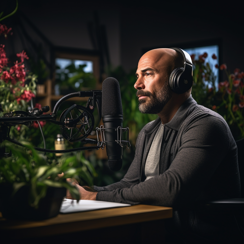 Joe Rogan in Podcast Studio