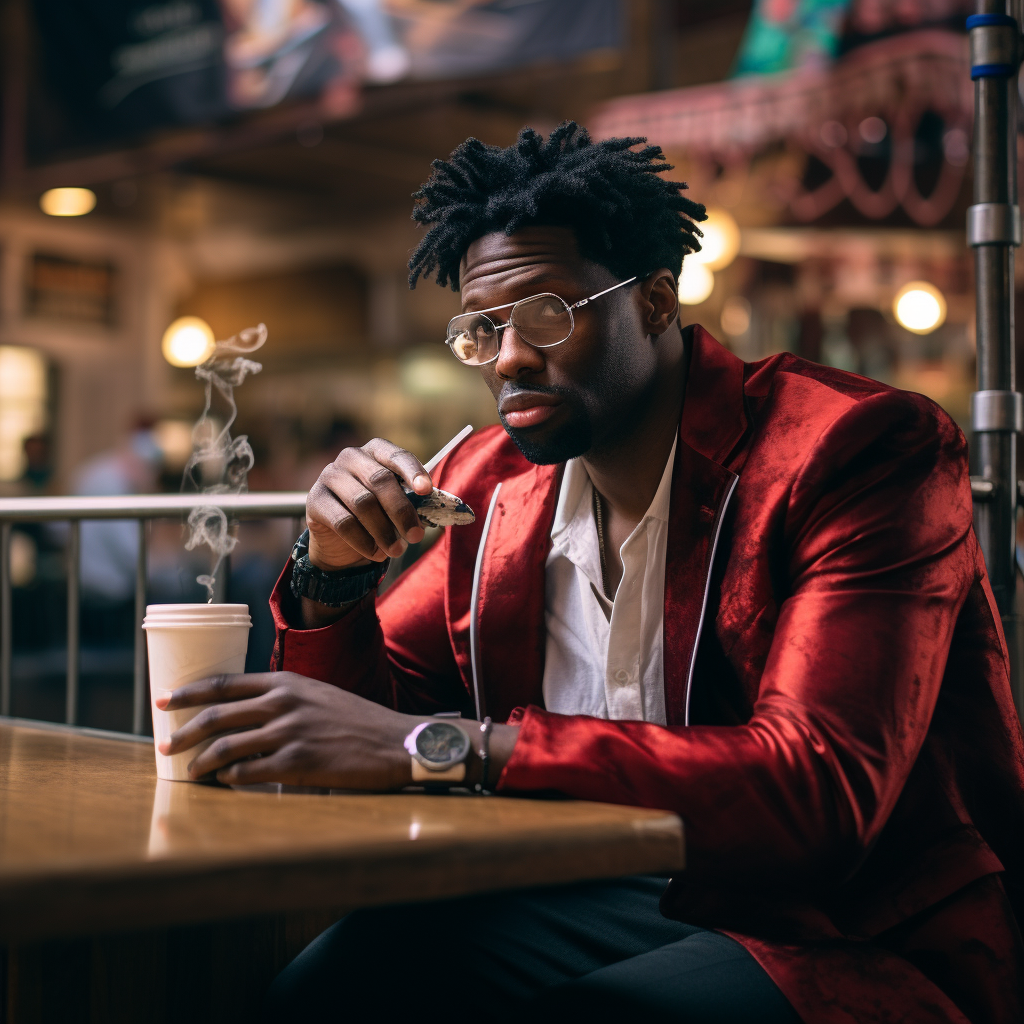 Joel Embiid playing Tyler Durden in 90s