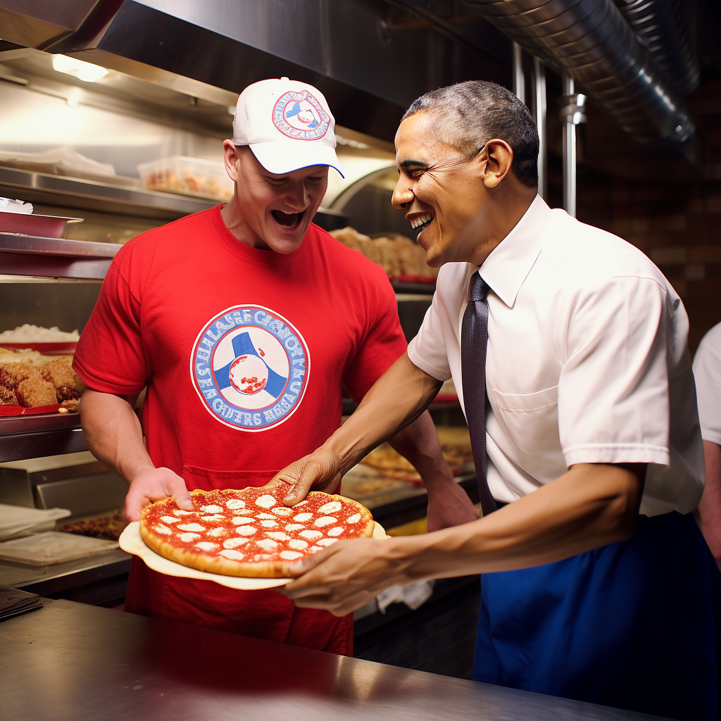 Cena Obama Sonic Pizza Feeding