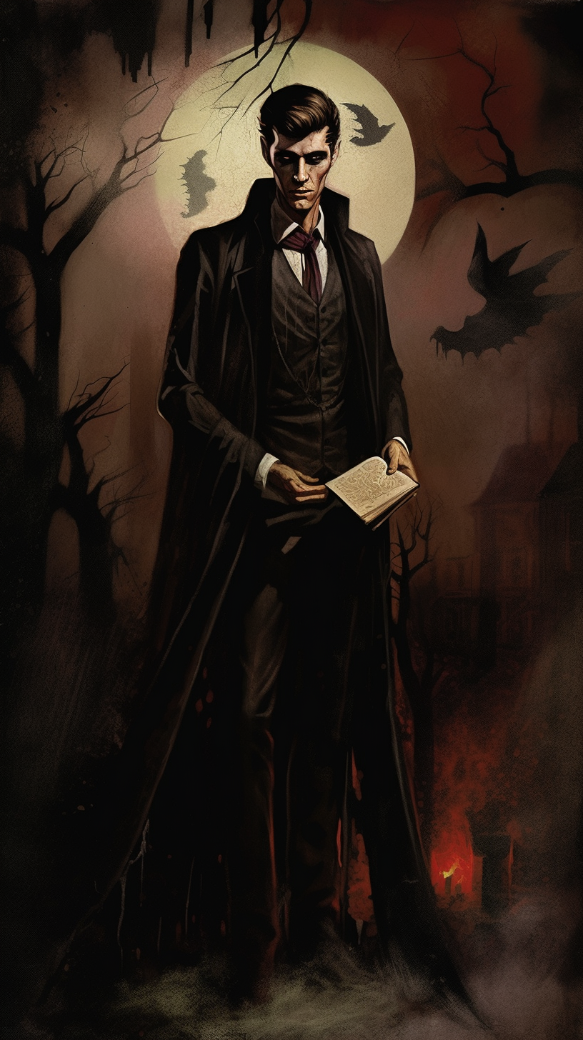 Dark fantasy art: John F Kennedy vampire illustration