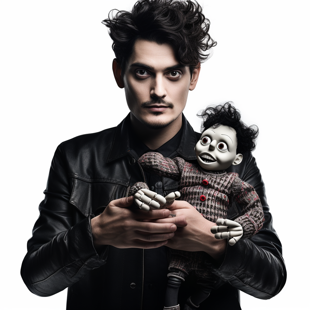 John Mayer playing with puppet controller