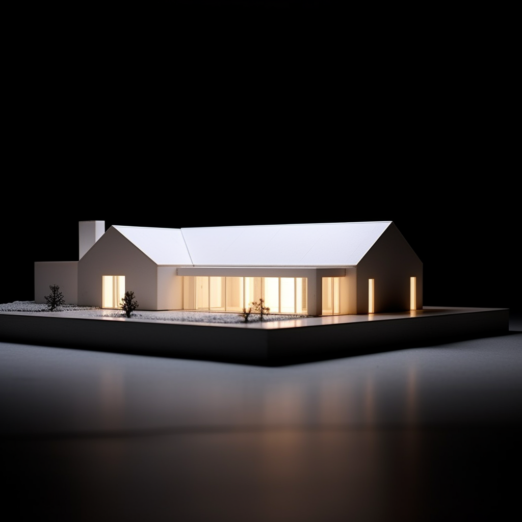 Architectural model of a John Pawson style house